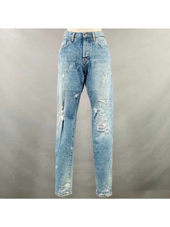 PRPS Denim - PRPS Size 28 El Camino Blue Cotton Distressed Tapered Jeans